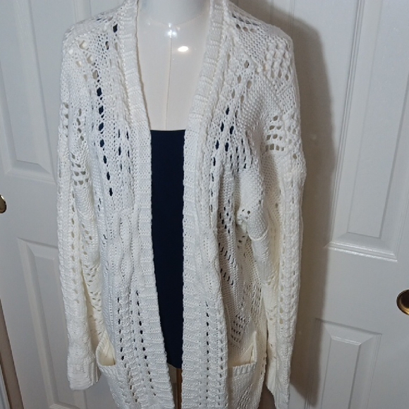 Forever 21 White Open-Knit Cardigan - Picture 2 of 9